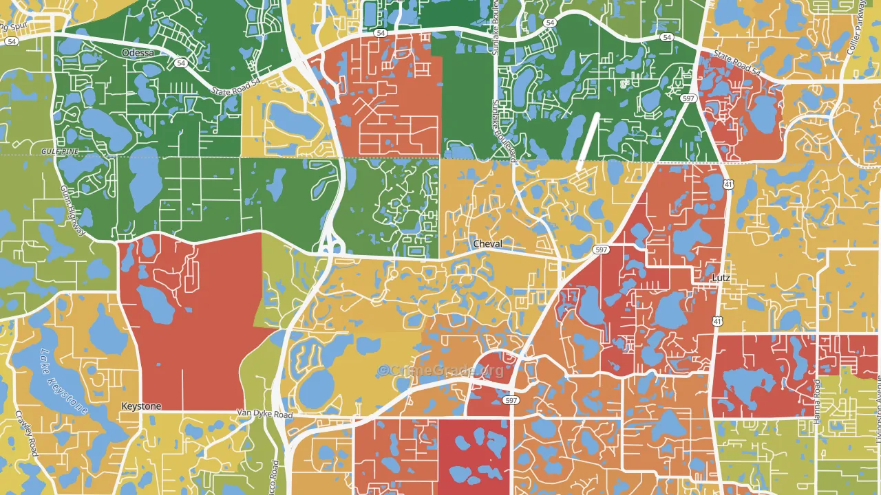33558, FL Map of Drug-Related Crime Rates
