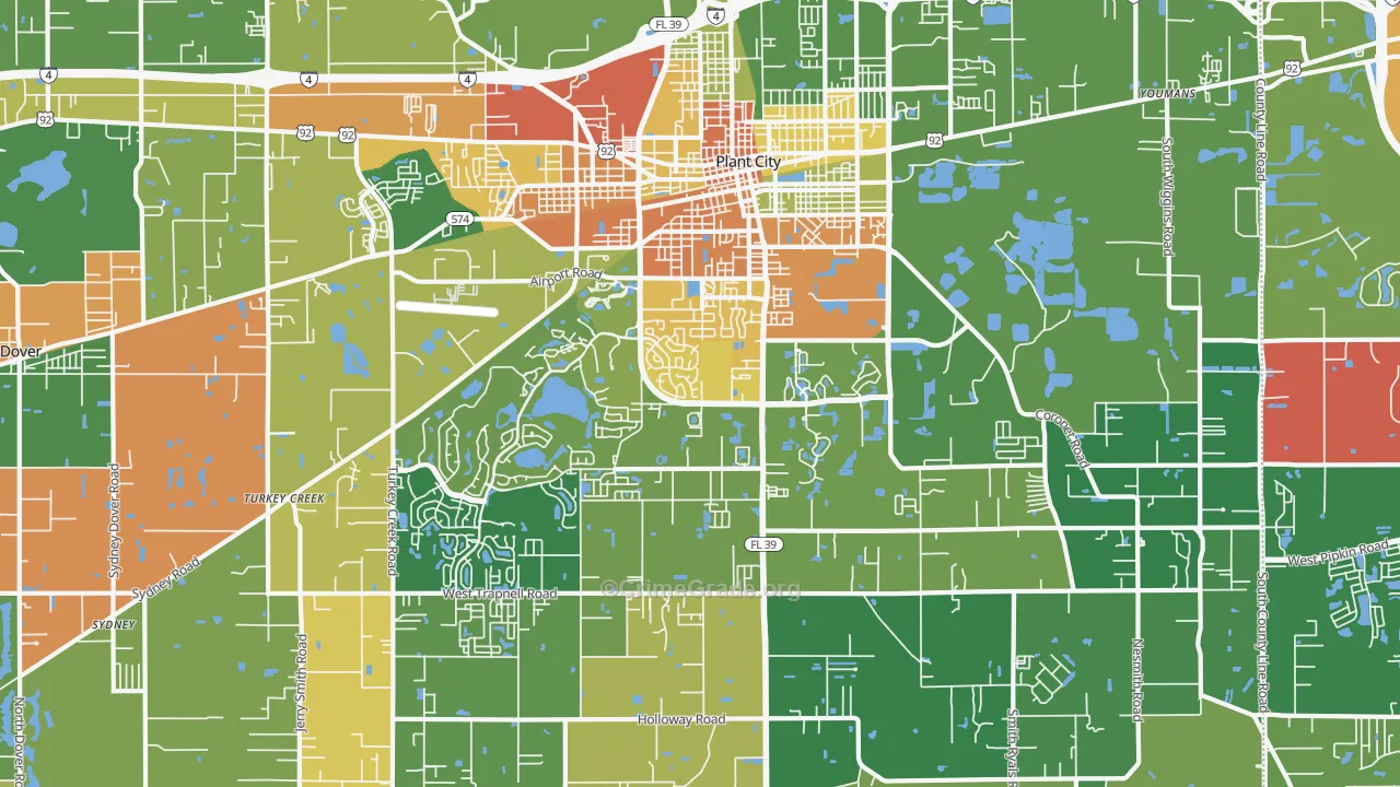 33566, FL Map of Drug-Related Crime Rates