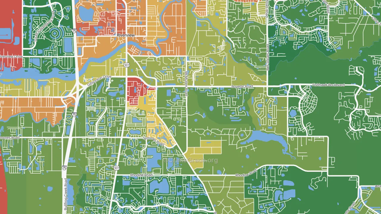 33569, FL Map of Drug-Related Crime Rates