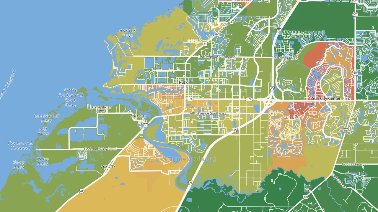 33570, FL Map of Drug-Related Crime Rates