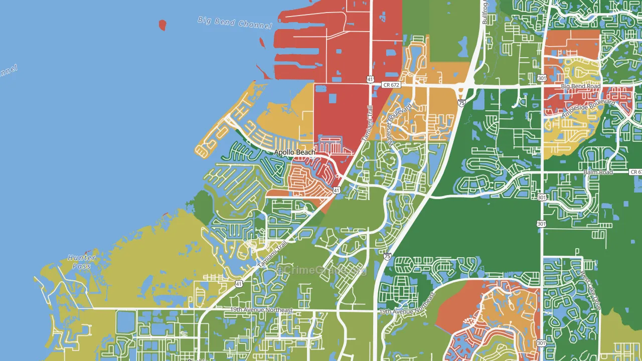 33572, FL Map of Drug-Related Crime Rates