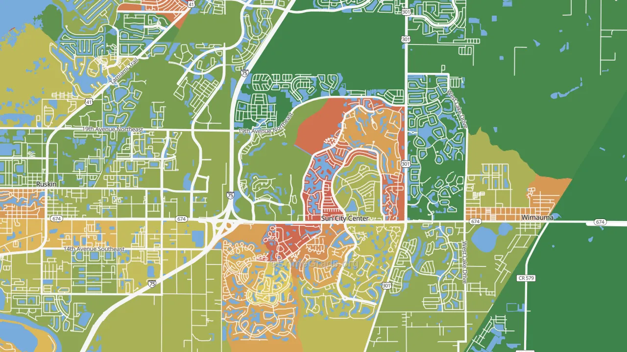 33573, FL Map of Drug-Related Crime Rates