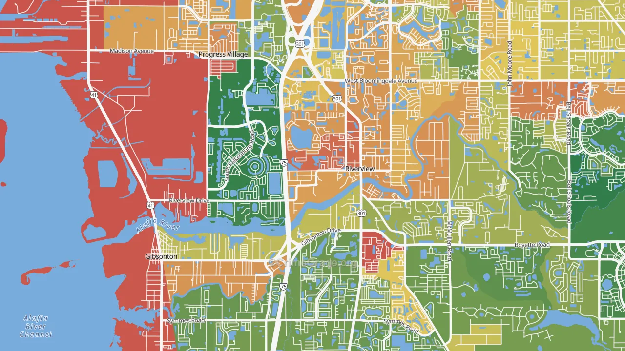 33578, FL Map of Drug-Related Crime Rates