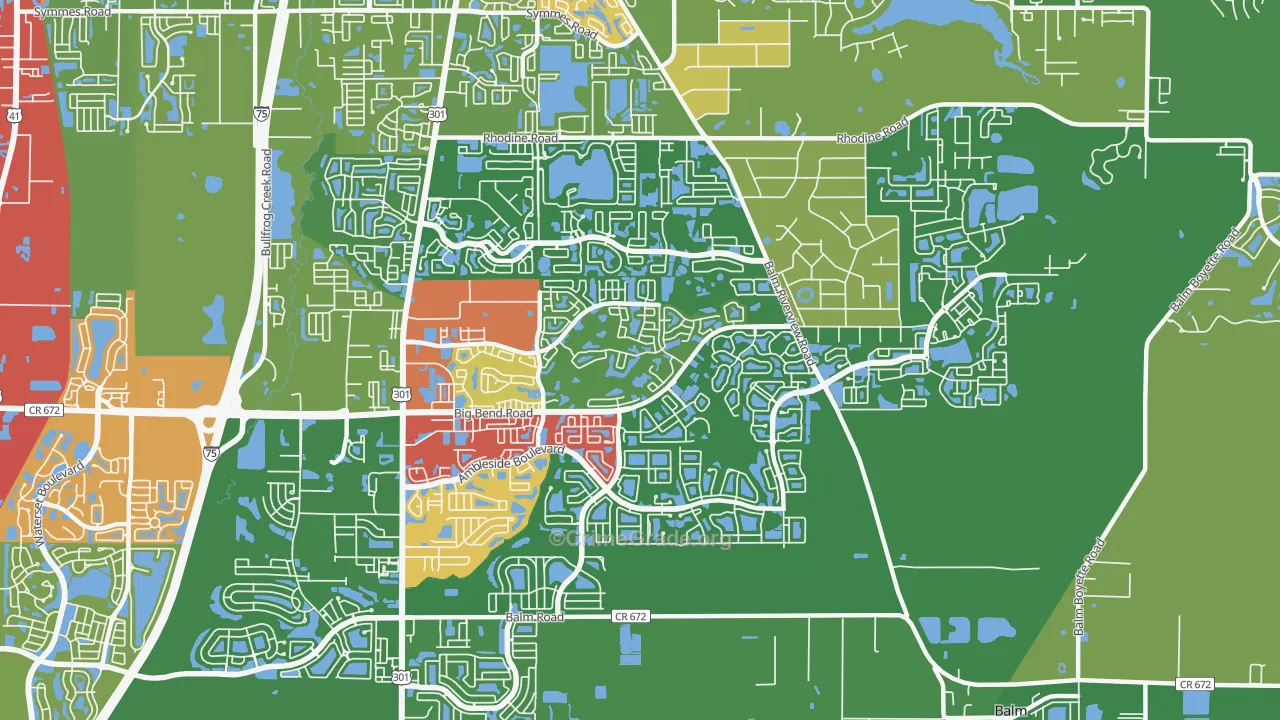 33579, FL Map of Drug-Related Crime Rates