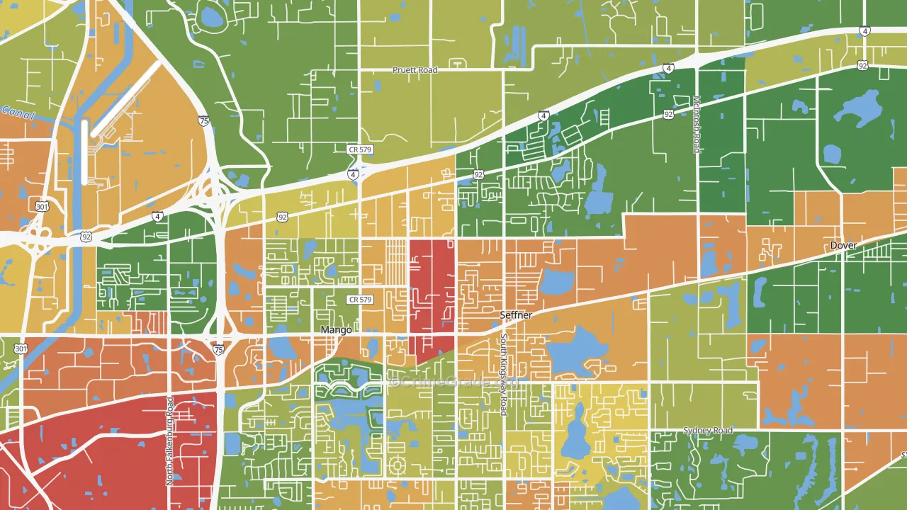33584, FL Map of Drug-Related Crime Rates