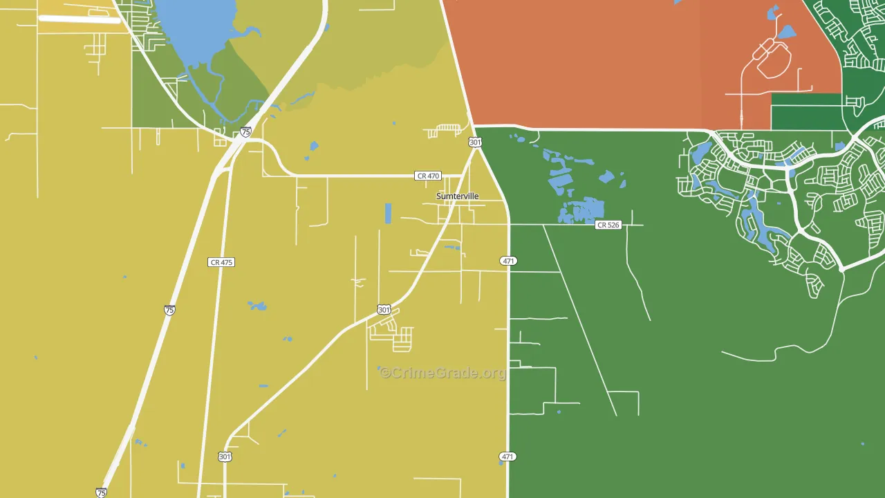 33585, FL Map of Drug-Related Crime Rates