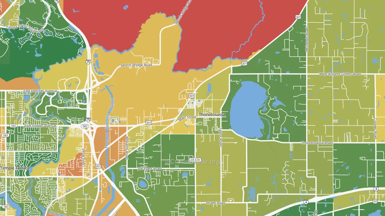 33592, FL Map of Drug-Related Crime Rates