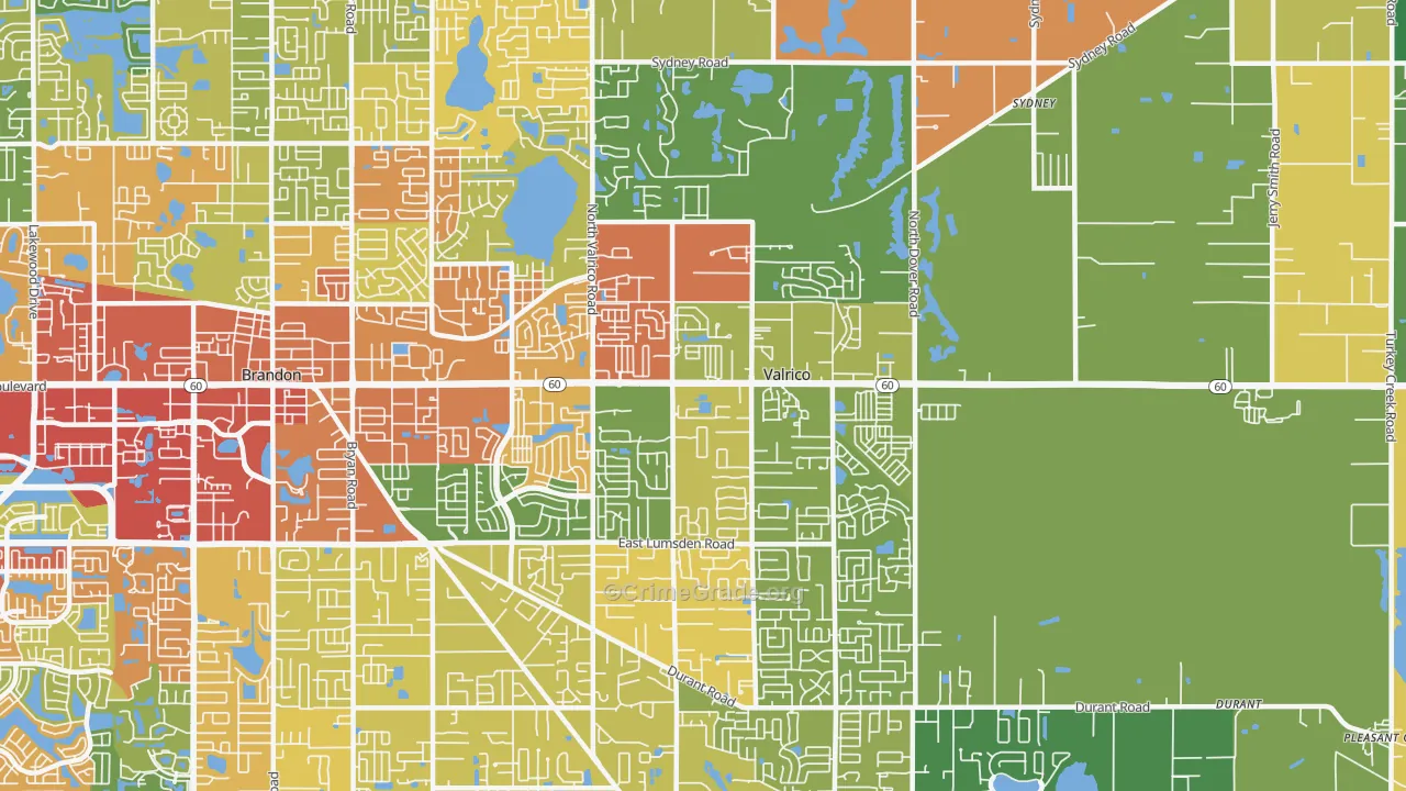 33594, FL Map of Drug-Related Crime Rates
