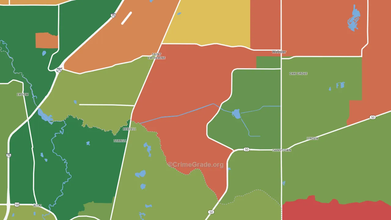 33597, FL Map of Drug-Related Crime Rates