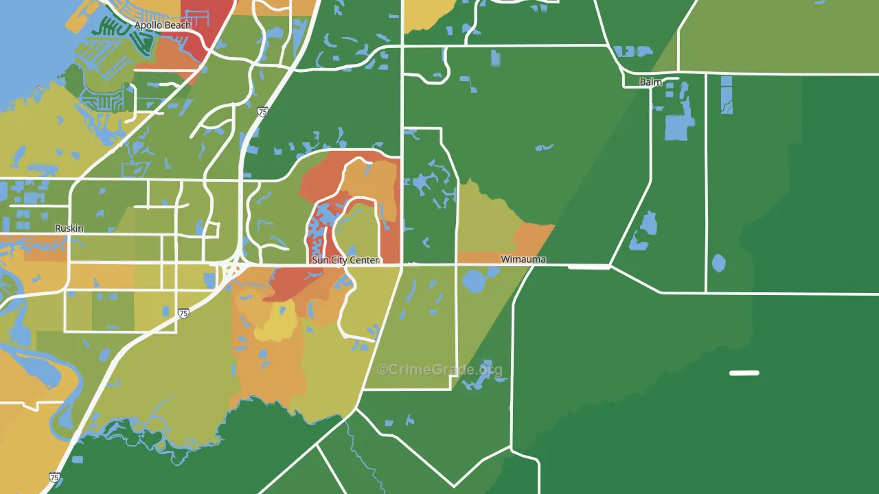 33598, FL Map of Drug-Related Crime Rates