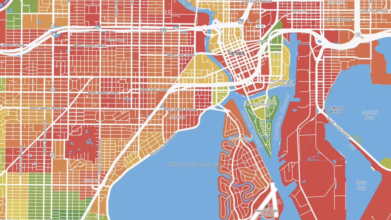 33606, FL Map of Drug-Related Crime Rates