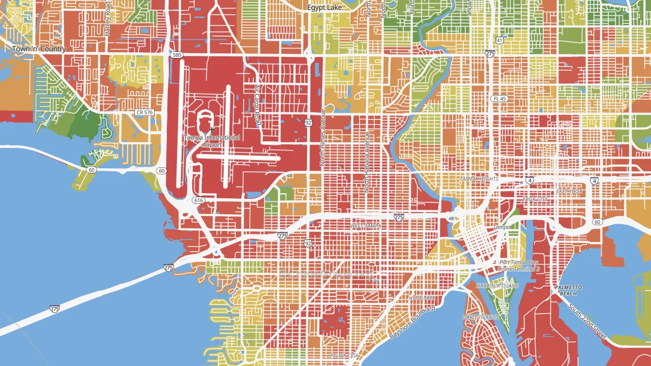 33607, FL Map of Drug-Related Crime Rates