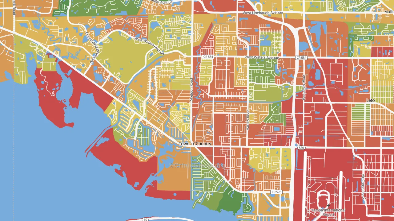 33615, FL Map of Drug-Related Crime Rates