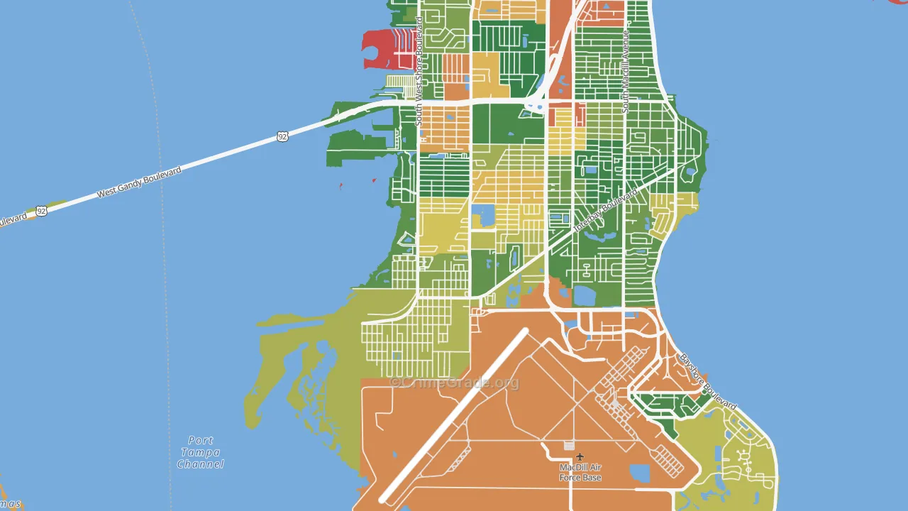 33616, FL Map of Drug-Related Crime Rates