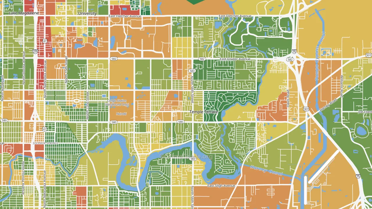 33617, FL Map of Drug-Related Crime Rates
