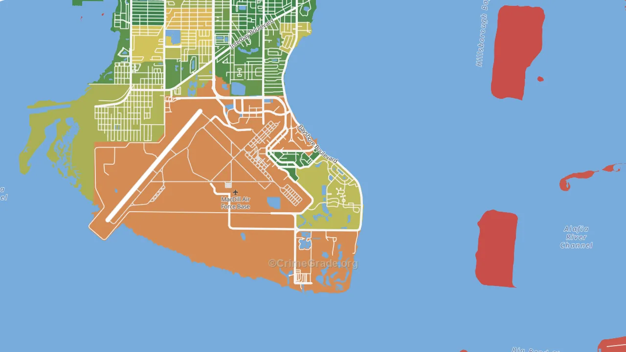 33621, FL Map of Drug-Related Crime Rates