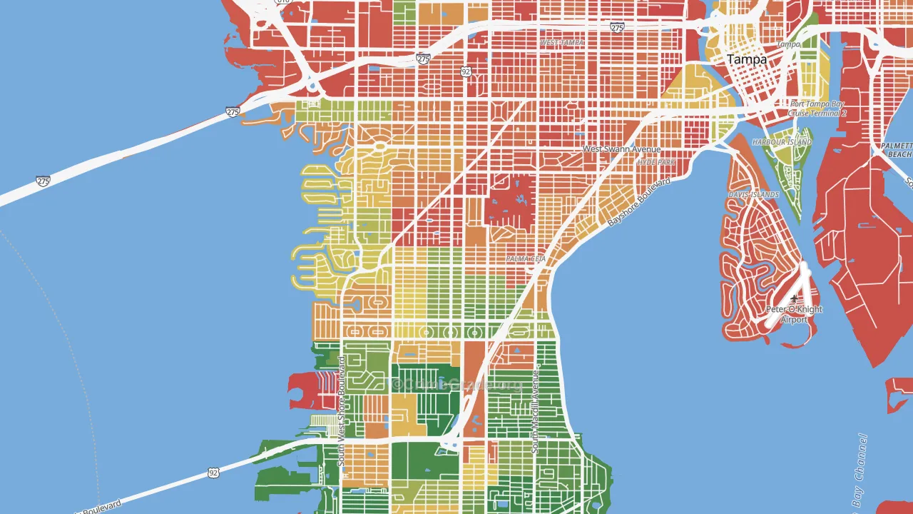33629, FL Map of Drug-Related Crime Rates