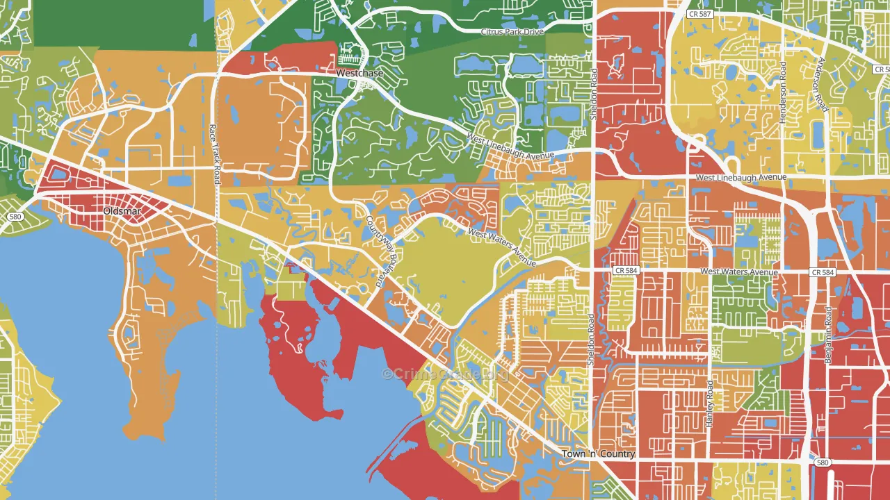 33635, FL Map of Drug-Related Crime Rates