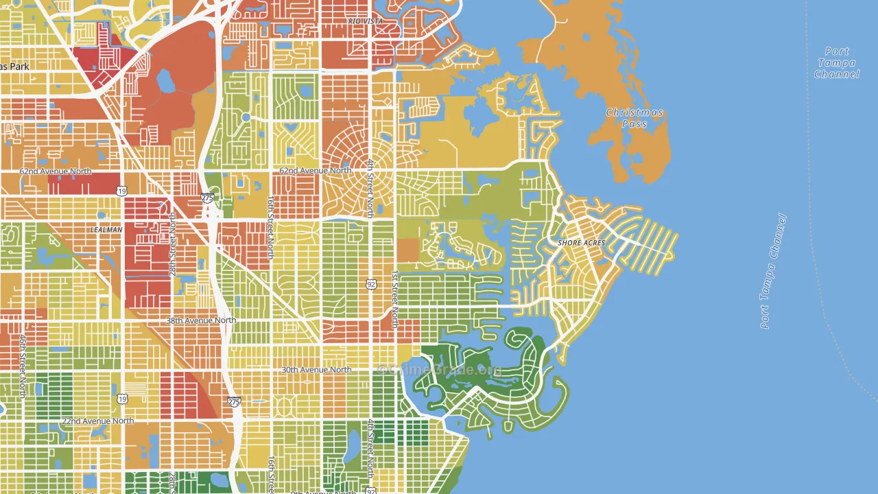 33703, FL Map of Drug-Related Crime Rates