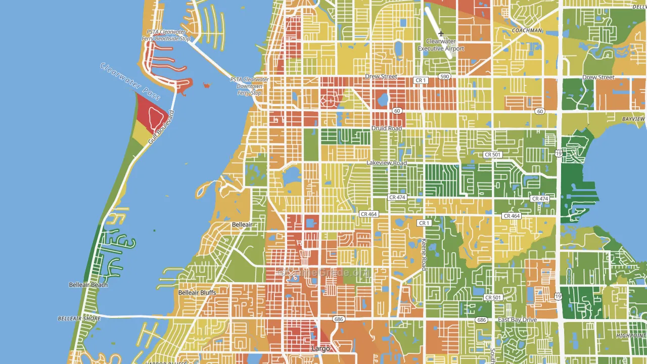33756, FL Map of Drug-Related Crime Rates