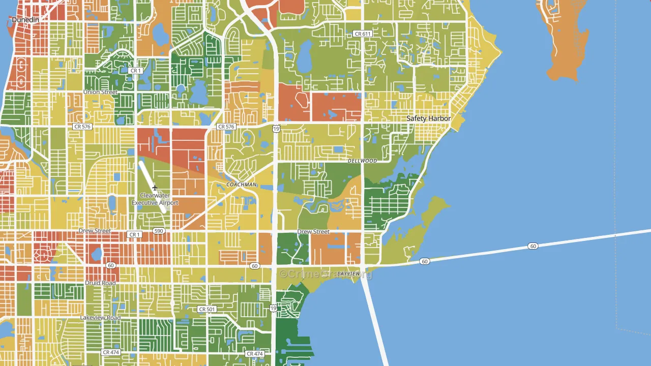 33759, FL Map of Drug-Related Crime Rates