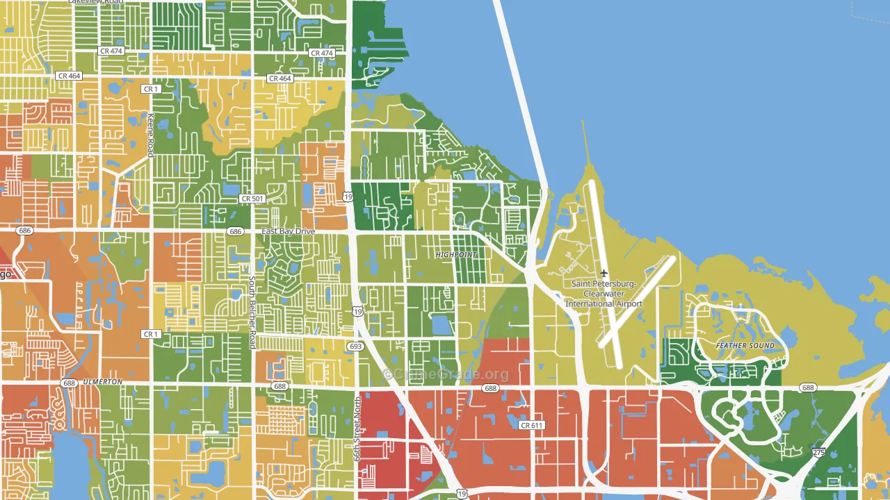 33760, FL Map of Drug-Related Crime Rates