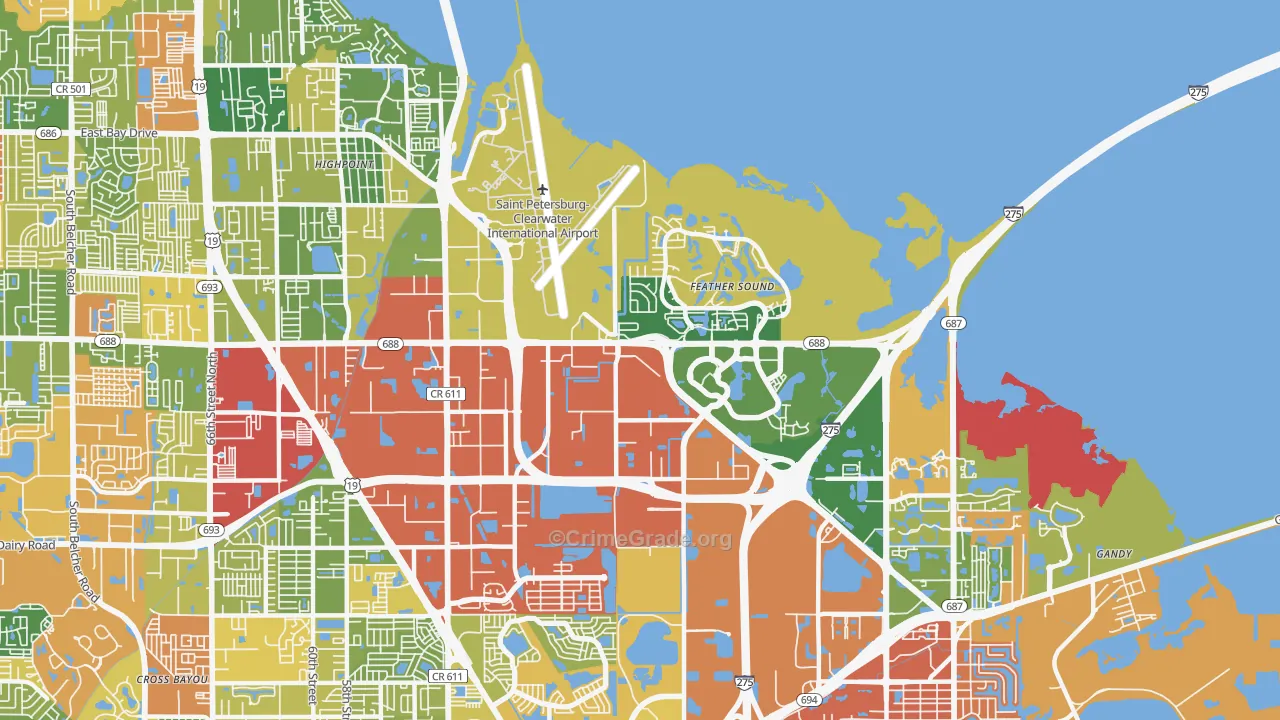 33762, FL Map of Drug-Related Crime Rates