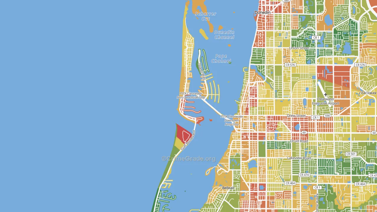33767, FL Map of Drug-Related Crime Rates