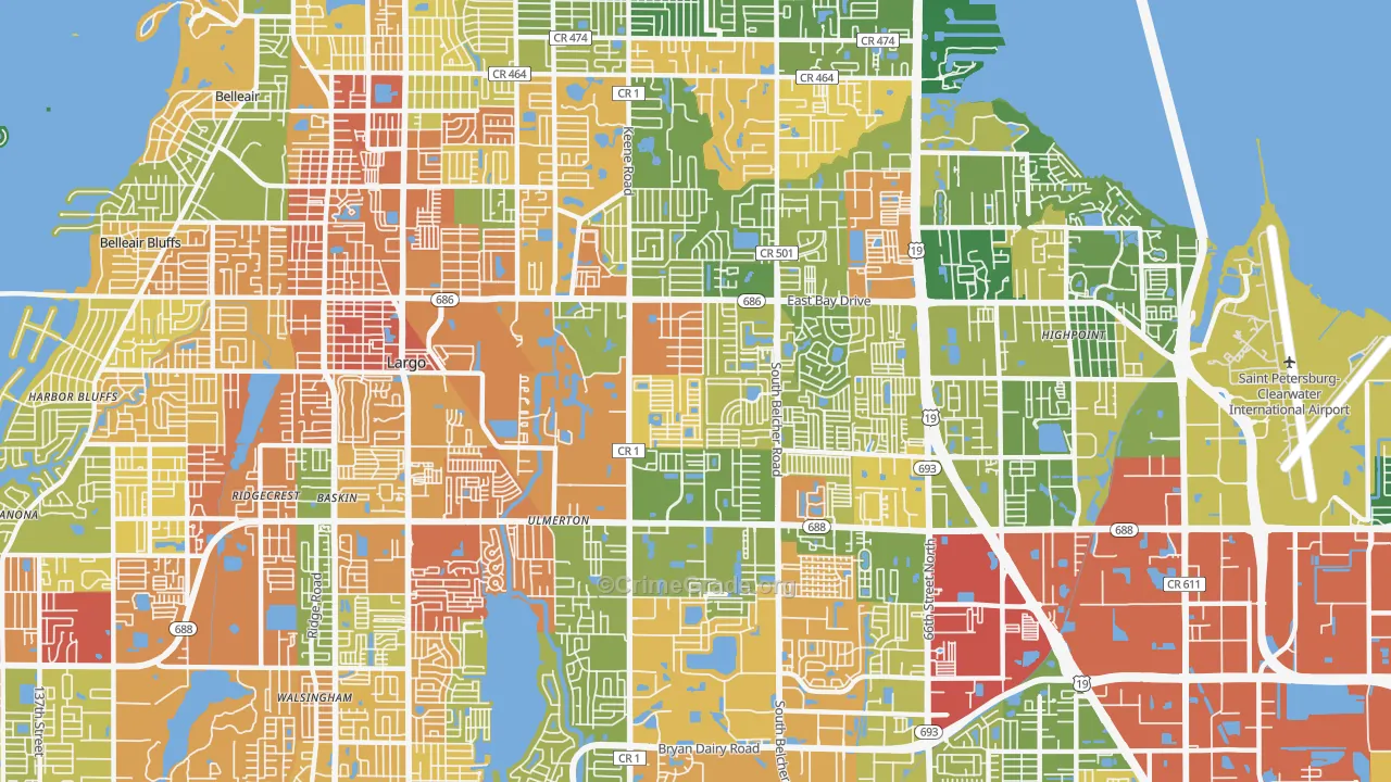 33771, FL Map of Drug-Related Crime Rates