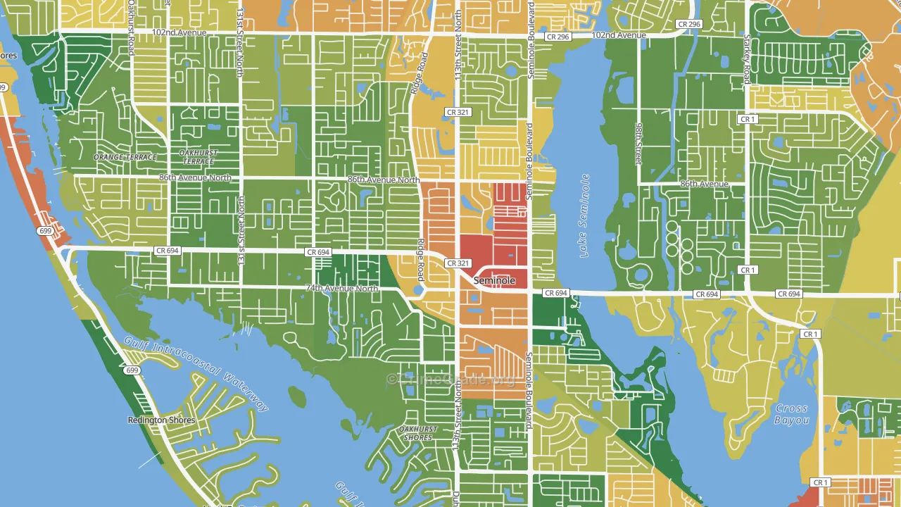 33772, FL Map of Drug-Related Crime Rates
