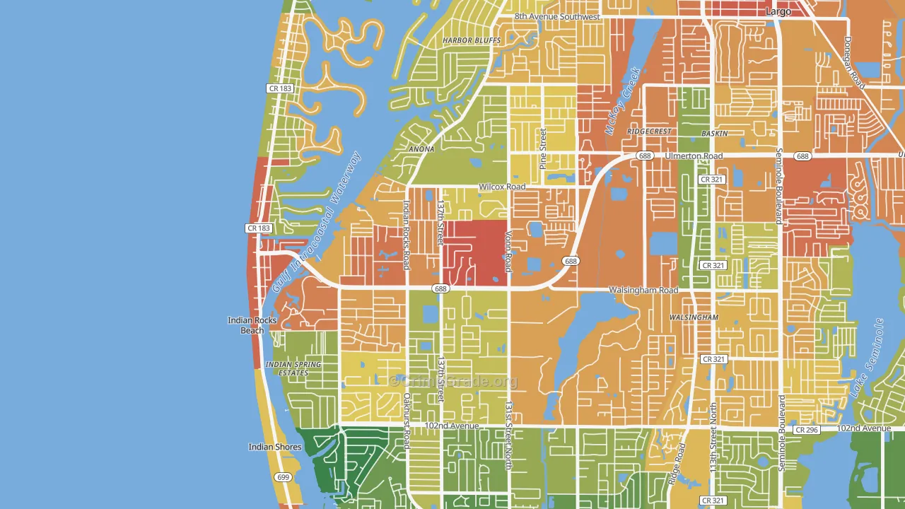 33774, FL Map of Drug-Related Crime Rates