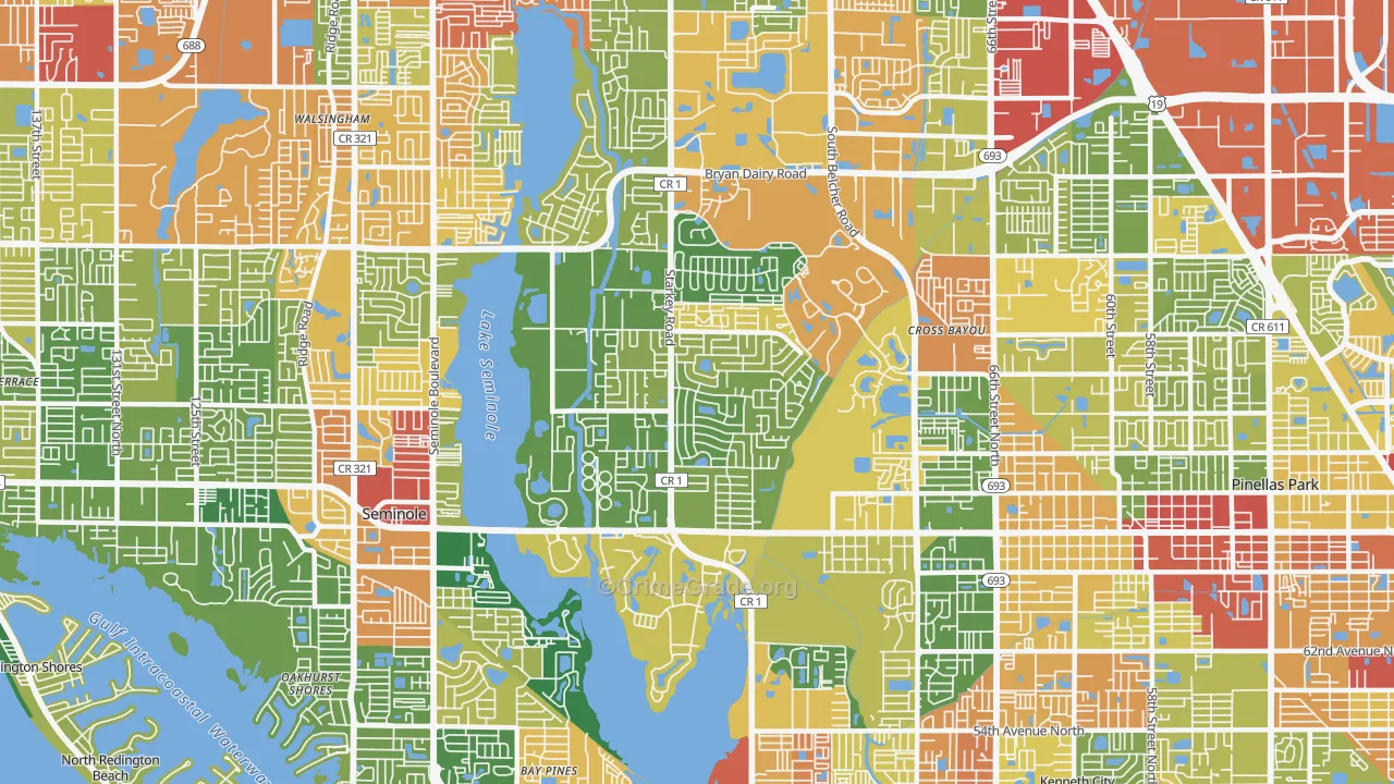 33777, FL Map of Drug-Related Crime Rates