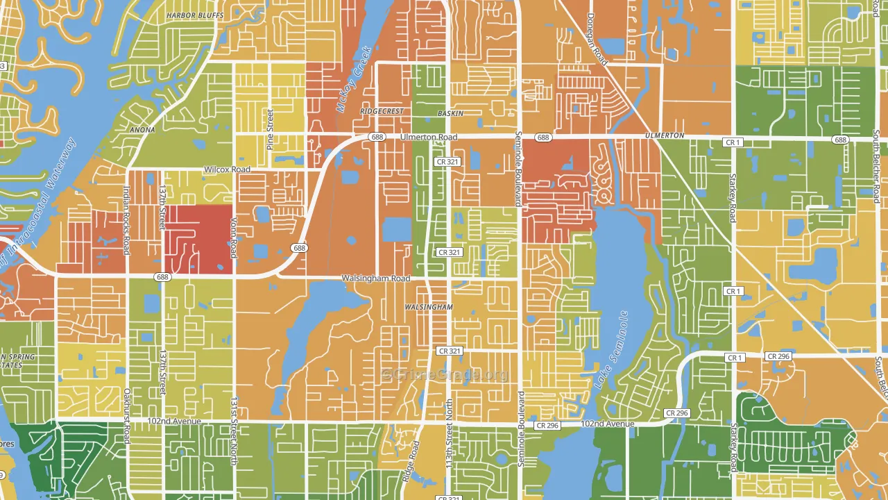 33778, FL Map of Drug-Related Crime Rates