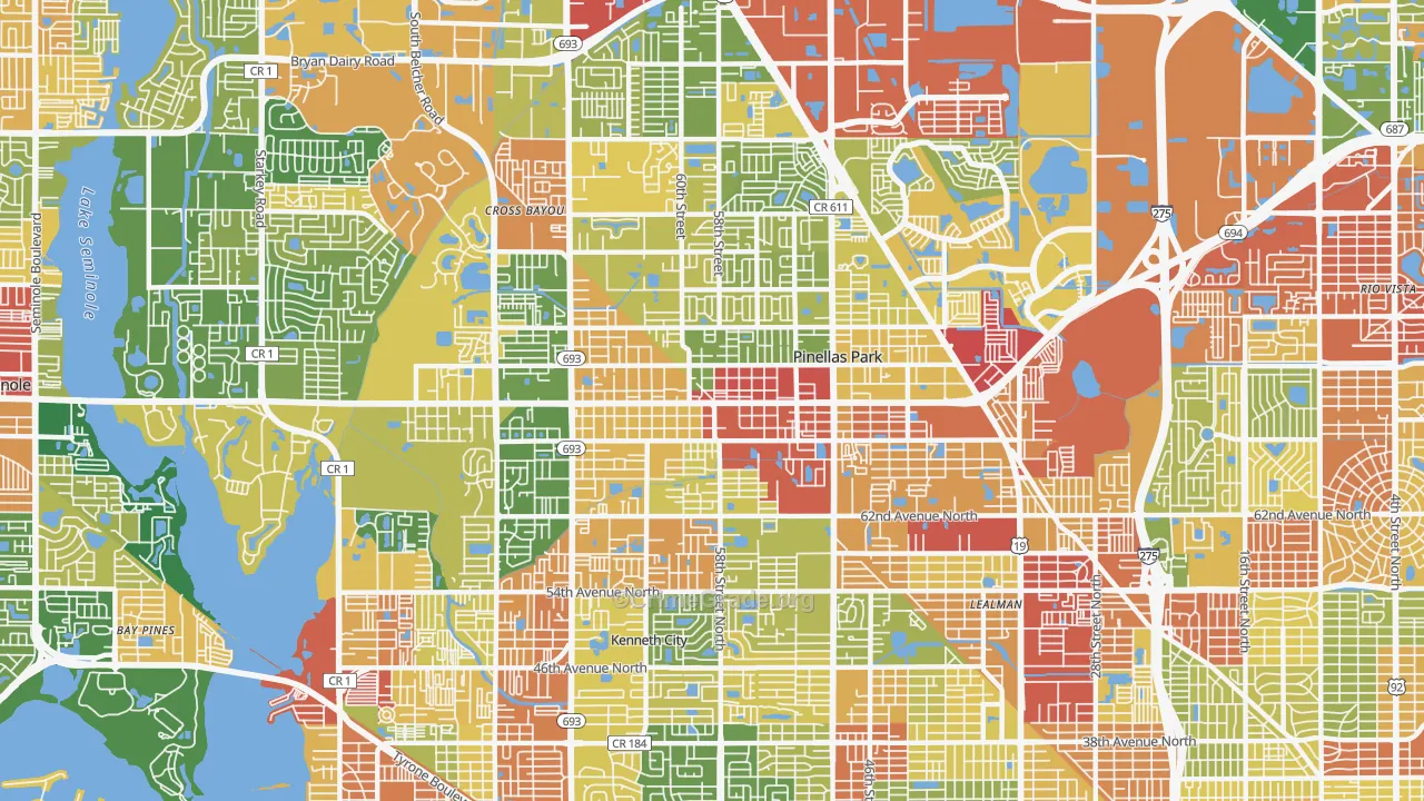 33781, FL Map of Drug-Related Crime Rates