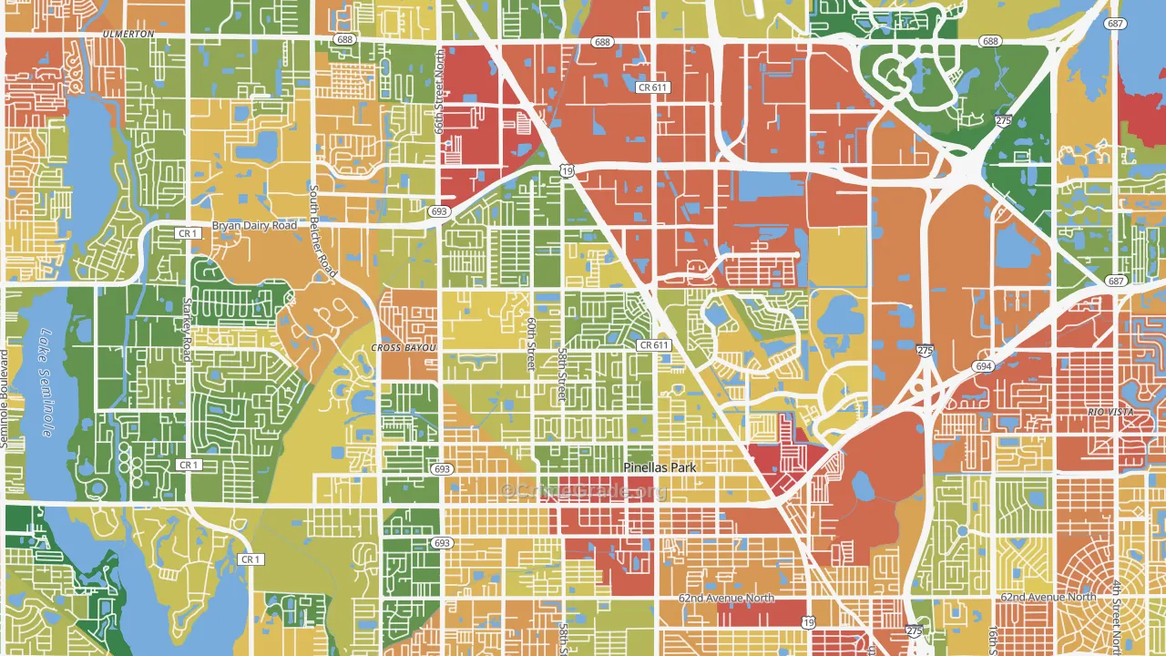 33782, FL Map of Drug-Related Crime Rates