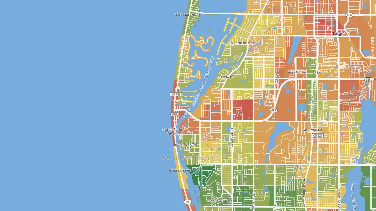 33785, FL Map of Drug-Related Crime Rates