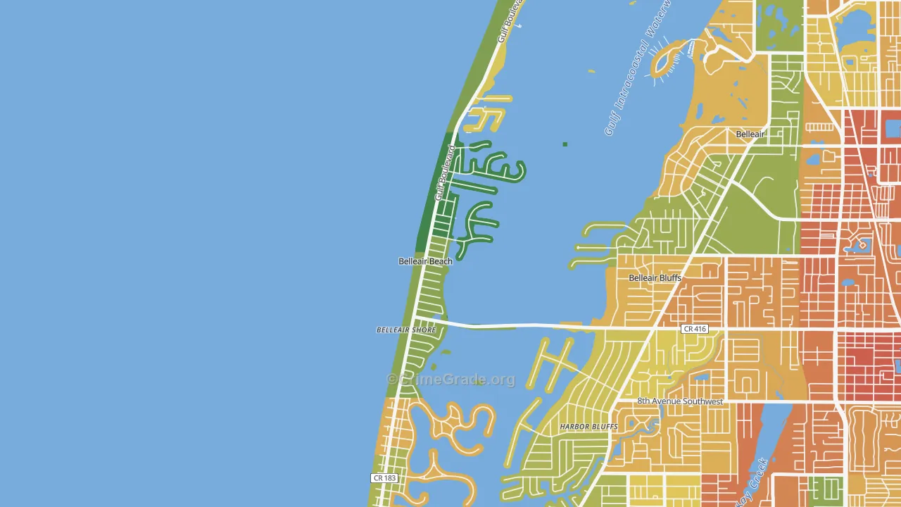 33786, FL Map of Drug-Related Crime Rates