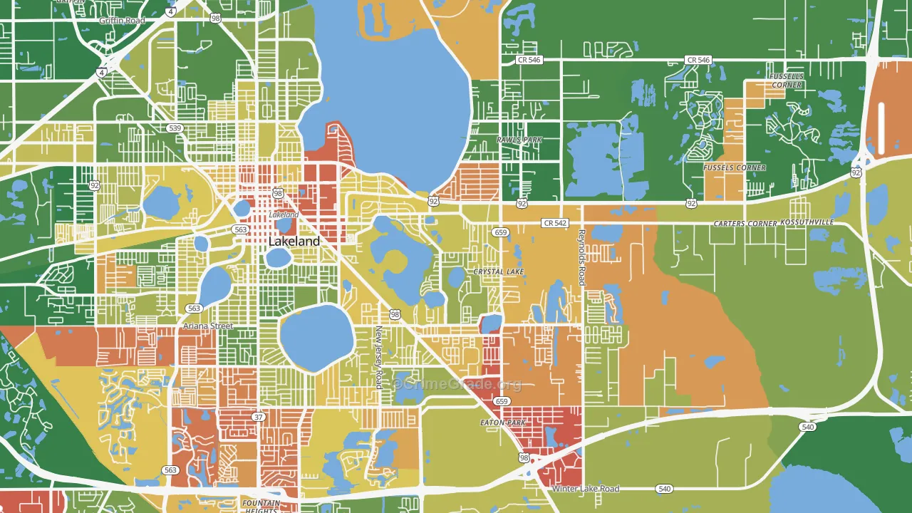 33801, FL Map of Drug-Related Crime Rates