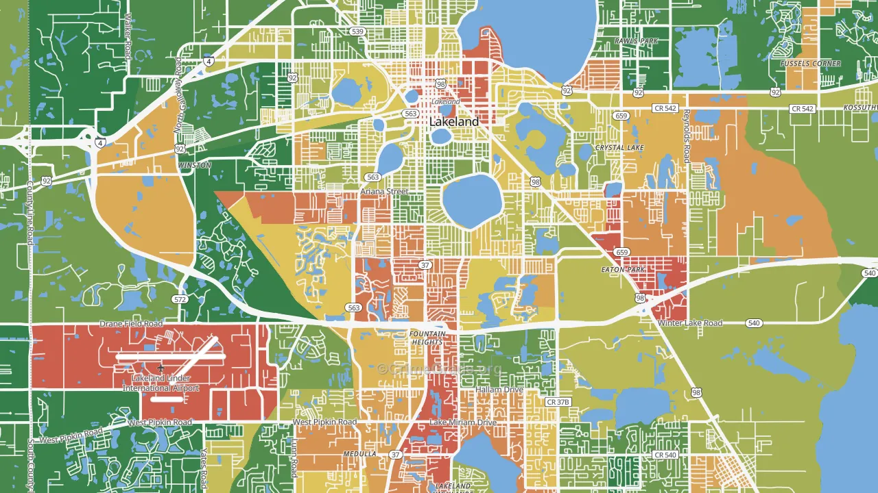 33803, FL Map of Drug-Related Crime Rates