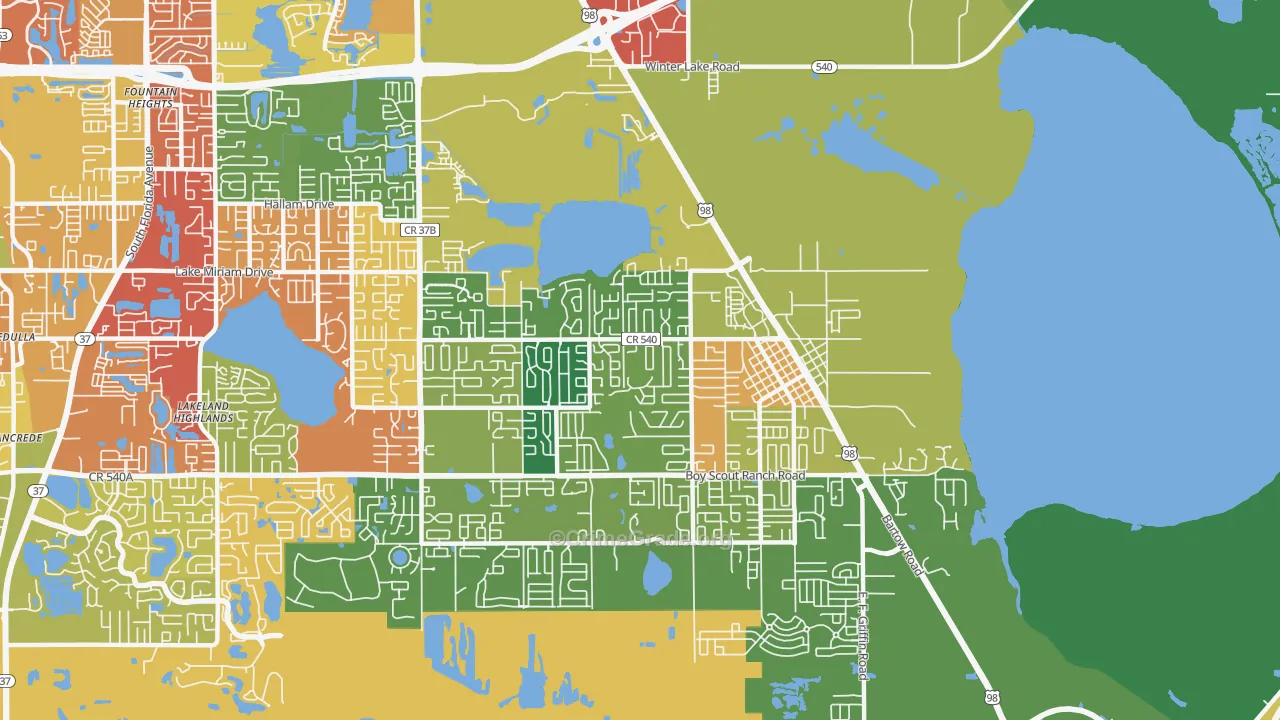 33812, FL Map of Drug-Related Crime Rates