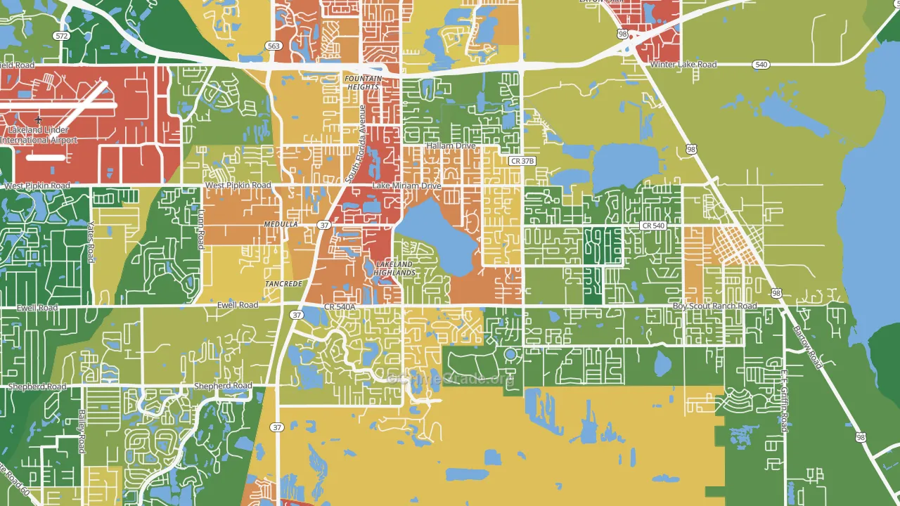 33813, FL Map of Drug-Related Crime Rates