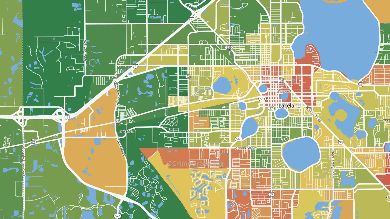 33815, FL Map of Drug-Related Crime Rates