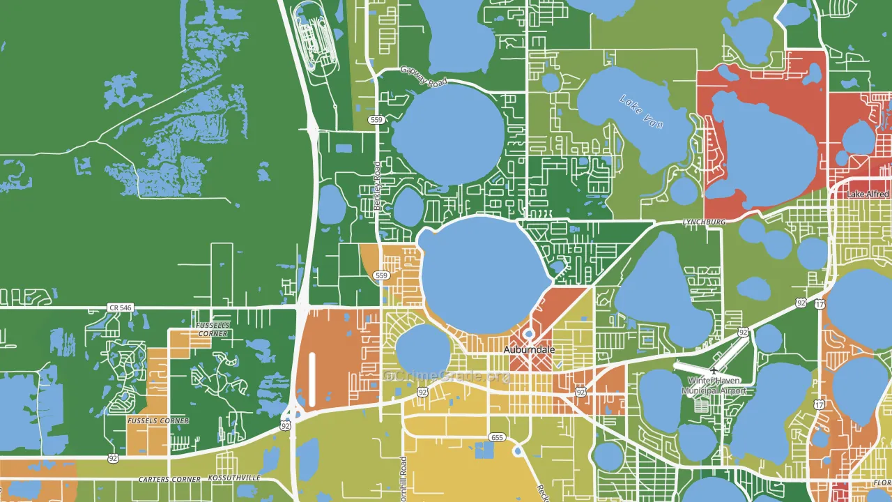 33823, FL Map of Drug-Related Crime Rates