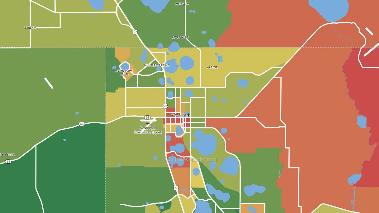33825, FL Map of Drug-Related Crime Rates