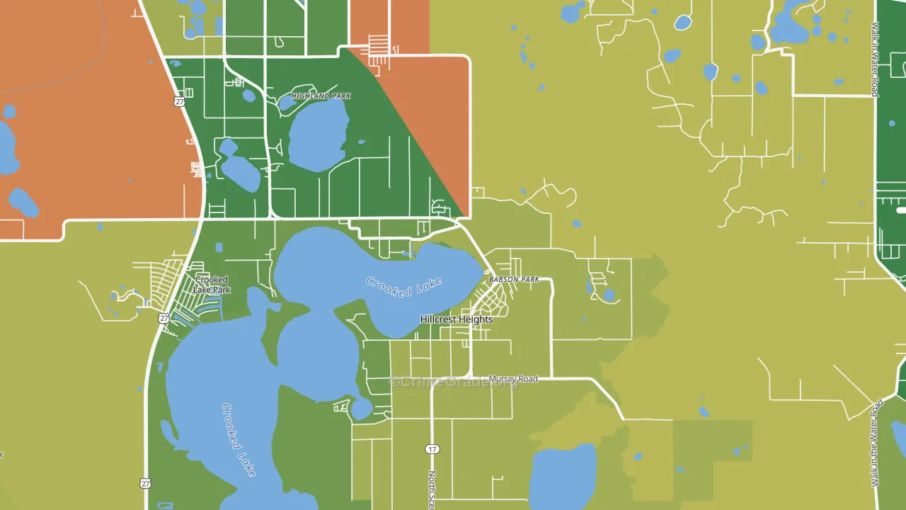 33827, FL Map of Drug-Related Crime Rates