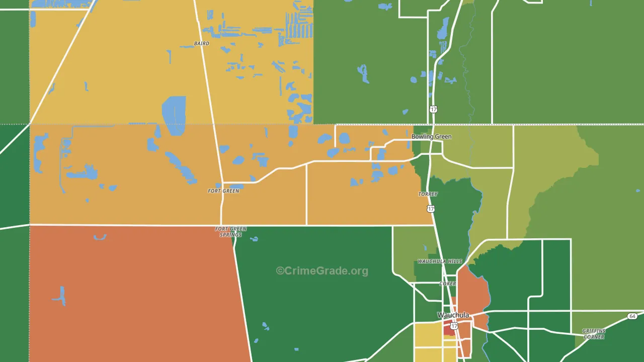 33834, FL Map of Drug-Related Crime Rates