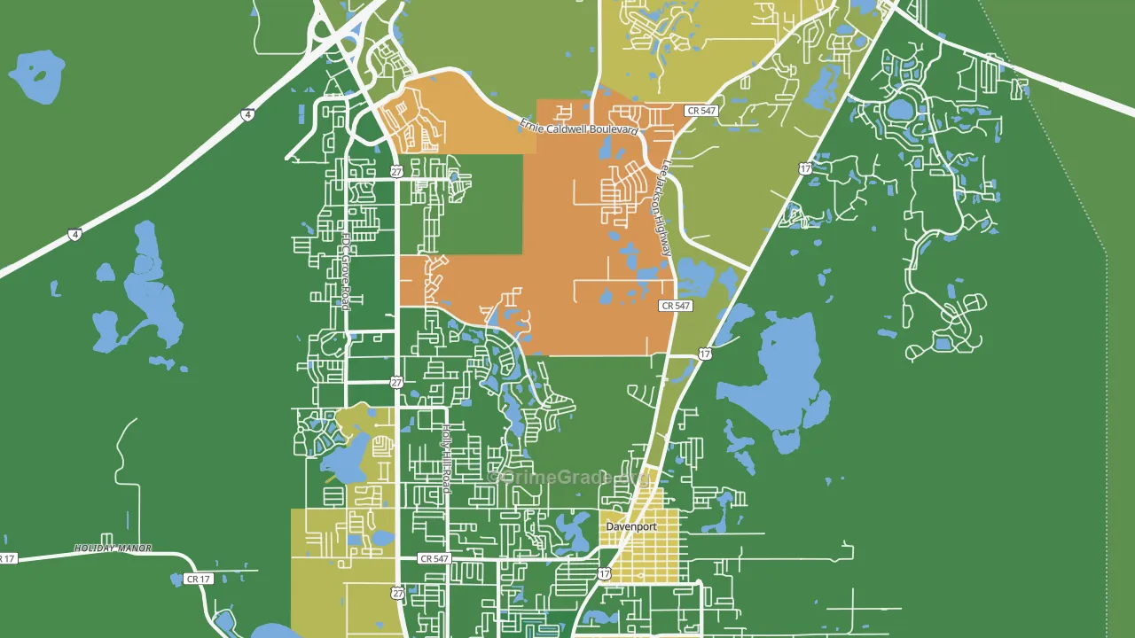 33837, FL Map of Drug-Related Crime Rates
