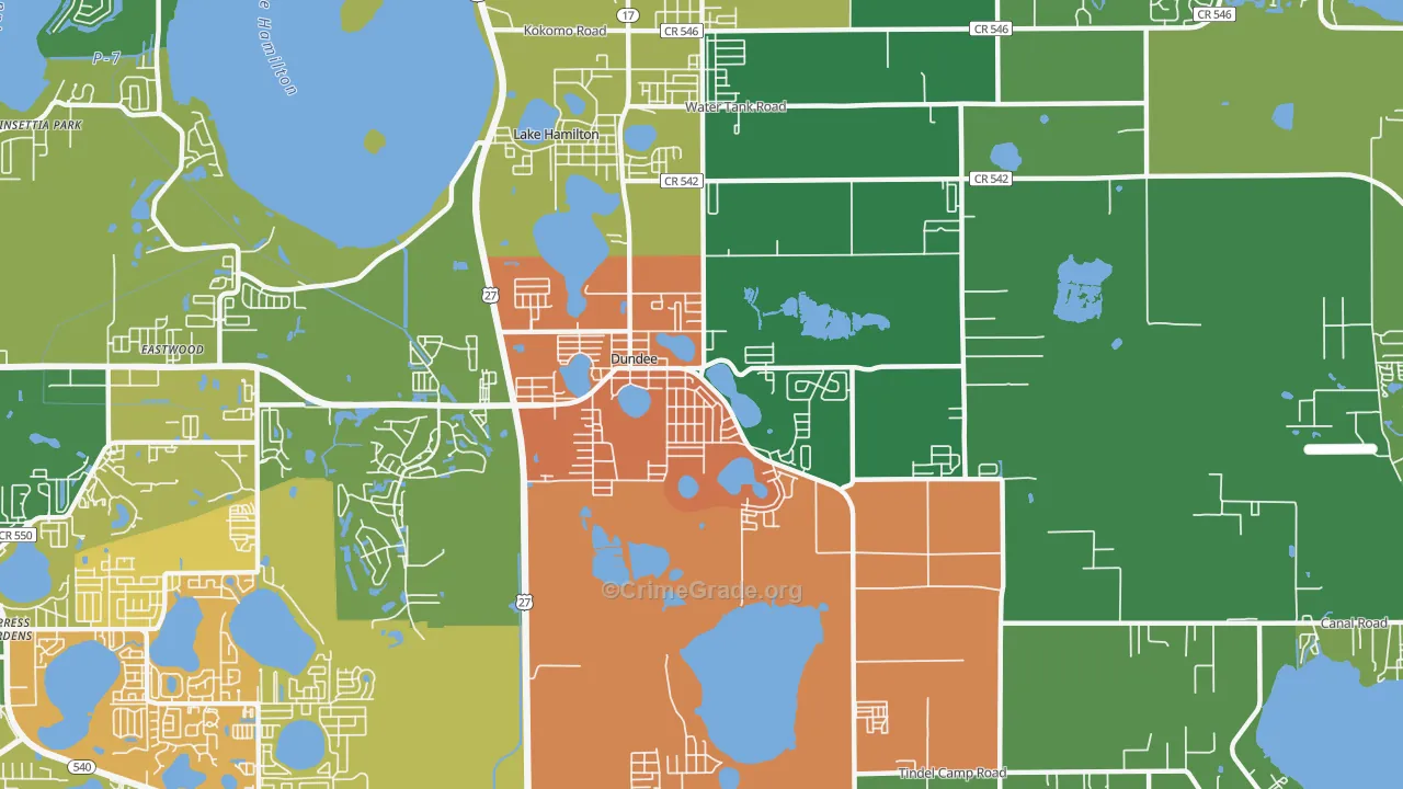 33838, FL Map of Drug-Related Crime Rates