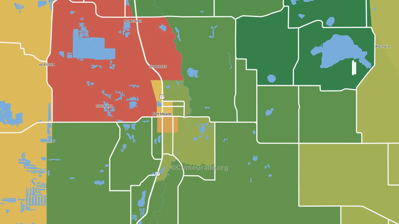33841, FL Map of Drug-Related Crime Rates