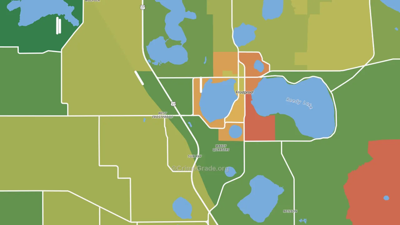 33843, FL Map of Drug-Related Crime Rates